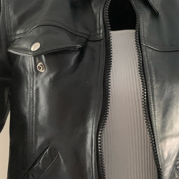 Genuine Leather Brand Biker Jacket - Picture 2 of 8